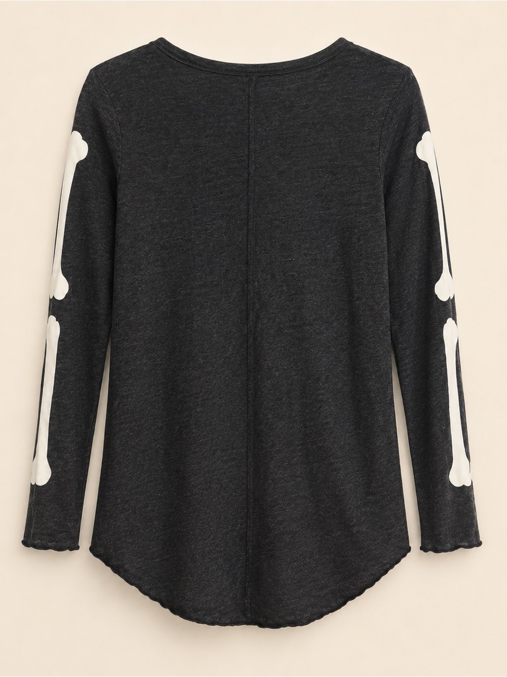 Chaser Skeleton Heart Graphic Long Sleeve Top Size M NWT - Picture 2 of 5